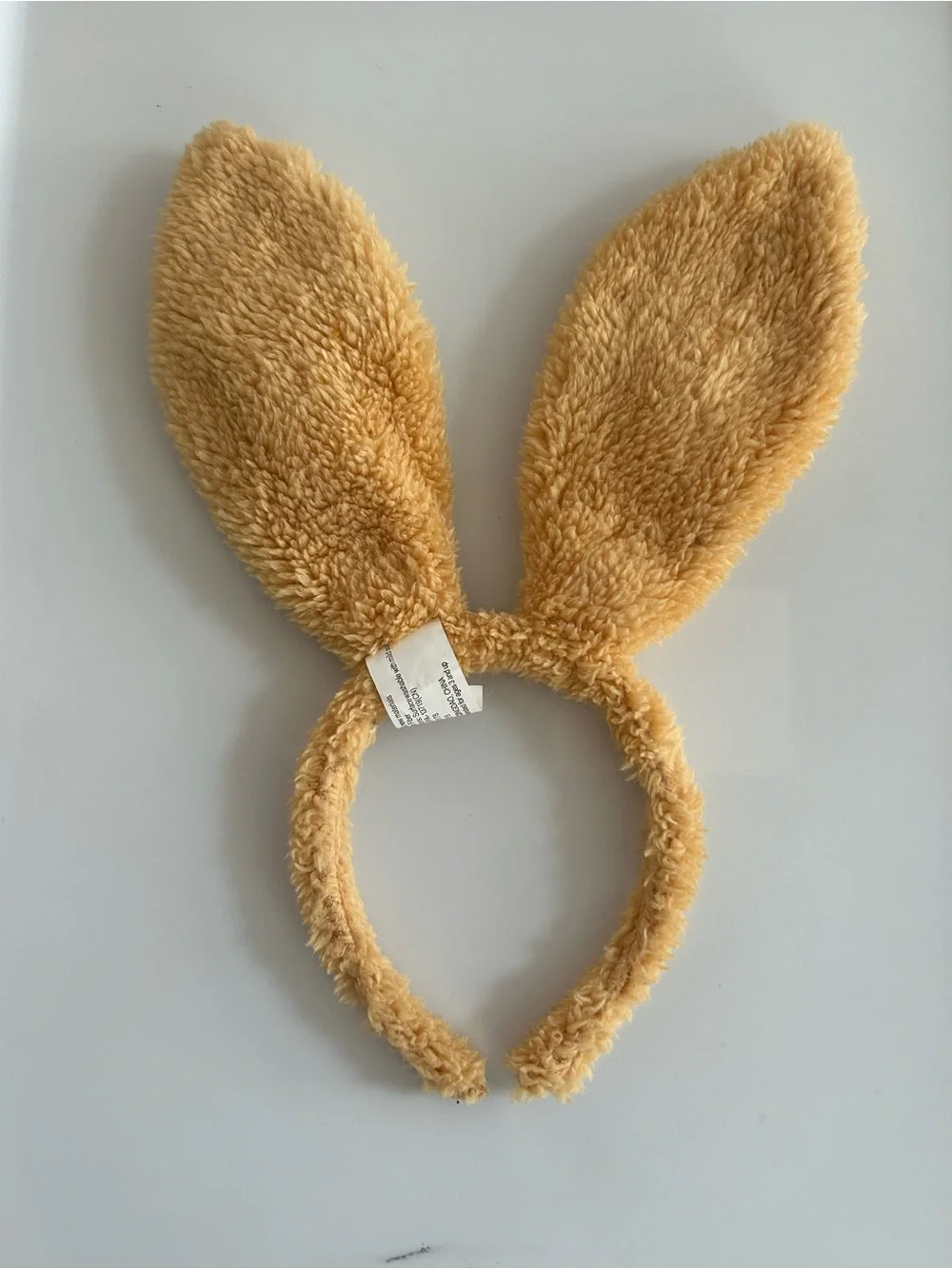 World Market Fuzzy Bunny Ears Headband Brown Tan Plush Costume Easter Halloween